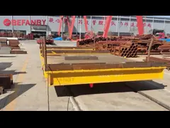 Производственная электрическая плоская промышленная пересадочная тележка video