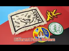 Washable Embroidery Iron Patches Twill Fabric / Cotton Thread Material OEKO-TEX Standard video