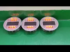 LED Warning Lane Marker Solar Road Stud Lights Waterproof IP68 Aluminum Alloy