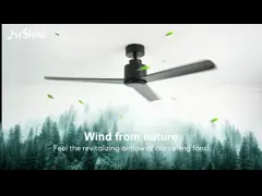 Черный потолочный вентилятор 3 твердый деревянный лезвий тихий с дистанционным управлением video