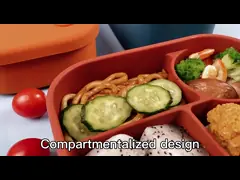 सिलिकॉन लंच बॉक्स माइक्रोवेव फ्रीजर और डिशवॉशर सुरक्षित खाद्य कंटेनर के साथ डिब्बे BPA मुक्त सिलिकॉन लंच बॉक्स