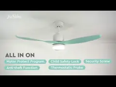 Dimming Light 52 Inches Ceiling Fan Modern 3 Green Blades With DC Motor video