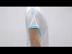 100% Polyester Custom Football Jersey 140-145gsm White Soccer Jersey