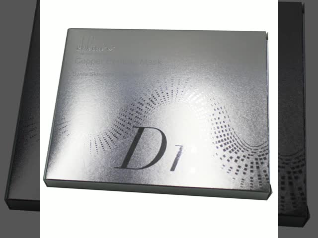 Beauty Cosmetic Face Mask Packaging Box Custom Design Silver Color Paper