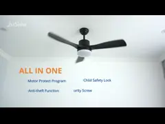 Потолочный вентилятор дистанционного управления изменяемой скорости, тихий энергосберегающий потолочный вентилятор СИД video