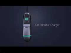 Заряжатель 6a Ev типа 2 портативный к 32a регулируемому с дисплеем Lcd таймера video