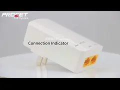 инжектор 10/100/1000M 48VDC 0.32A 15W POE с защищаемыми соединителями RJ45*2 video