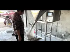 Машина порошка кофе машины завалки сумки пневматического клапана мешка зернистая заполняя video