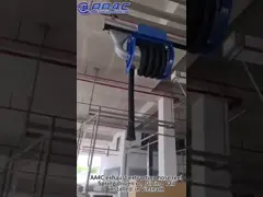 AA4C Катушка для выхлопного шланга автомобиля с пружинным приводом Барабан для шланга для отвода выхлопных газов автомобиля на направляющей video