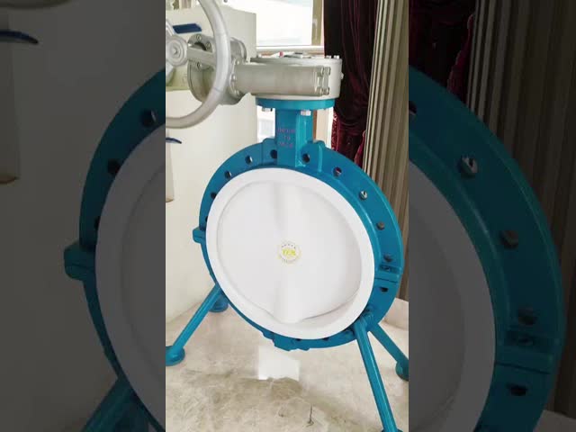 PTFE manual alinhou o tipo temperatura normal da bolacha da válvula de borboleta PN16 DN80
