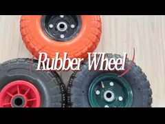 10 Inch Utility Trolley Rubber Wheel 3.50-4 Tire With Load 120LB Pneumatic Wheel
