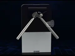 Security Access Control Fingerprint Tripod Turnstile Gate Revolving Door Mechanism With Gym Swipe Card video