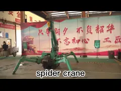кран паука Crawler 8t заграждения 1.2Ton небольшого узкого запасного электрического крана на гусеничном ходе 9.6kW телескопичный мини video