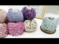 Пряжа Sequin семени дыни цвета исследования нового продукта для вязать руки video