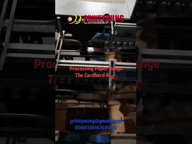 PRY-1050PC Automatic Corrugated Box Folder Gluer With Crash Lock Bottom video