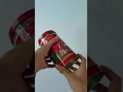 олово мюзикл рождества Dia 9mm с упаковкой коробки олова помадок печенья крышки выскальзывания video