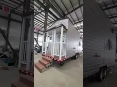 Маленький дом на колесах из легкой стали: с металлической PU сэндвич-панелью и трейлером video
