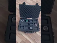 2.2 фунтов водонепроницаемые часы с 12 отсеками и PU кожа video