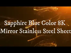 Sapphire Blue PVD Coated Stainless Steel Sheet Mirror 8k Finish AISI 201 Inox Metal Plate