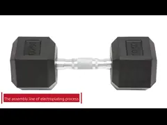 Всеобщая безопасная гантель литого железа установила OEM гантели штанги 50KG установленный video