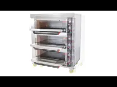 Печь пиццы печи пекарни палубы CE 220V 110V 3 коммерчески электрическая video