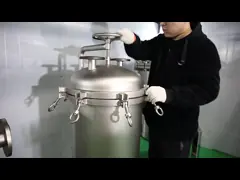 Особняк фильтра воды из нержавеющей стали для фильтрации жидкости/газа/частиц/бактерий video