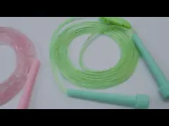 Студенческая детская спортивная светящаяся скакалка 2,8 м красочная со светодиодом video