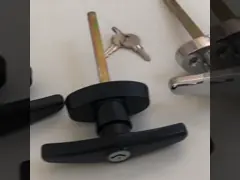 Meigu MS333-B Дверь гаража Т-образная ручка с замком Дверь шкафа Т-образная ручка Замок Замок для ворот Замок для сарая Дверь с Т-образной ручкой video