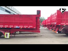 2 Осевая полезная нагрузка 40 т грузовой полуприцеп Контейнер транспортного средства Механическая подвеска video