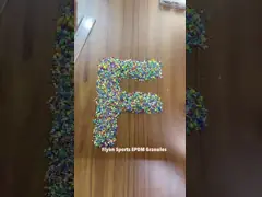 Anti Aging Colored Rubber Granules , Water Resistant Rainbow Running Track