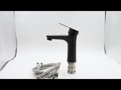 Одиночная раковина Bathroom черноты ручки выстукивает отливку точности Faucet video