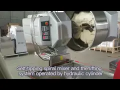 Теста смесителя индустрии 80KGS скорость спирального одиночная двойная video