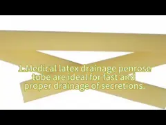 Трубка стока Penrose латекса медицинского трубопровода Penrose латекса естественная video