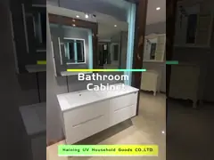 Плавая шкафы Bathroom PVC отразили тщету Bathroom двойную video