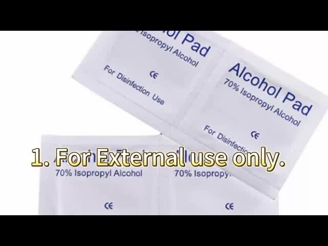 Nonwoven明白で白い75%のエタノール アルコール準備は使い捨て可能な医学の習慣にパッドを入れる