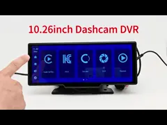 Емкостной кулачок автомобильного черточки ДВР сенсорного экрана с задней камерой 1080П фронтальной камеры 2.5К video