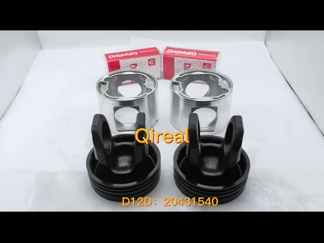 Двигатель машины поршень 20431540 для экскаватора EC360B EC460B Двигатель D12C D12D видео