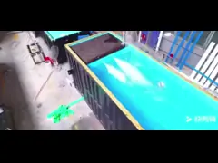 Piscina de contêiner portátil moderna e pré-fabricada de luxo com parede de vidro de alta resistência