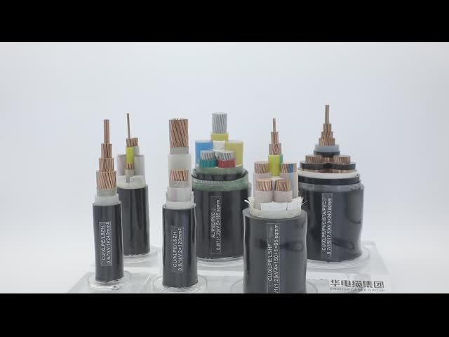 XLPE Insulated Black PVC Power Cable Copper/Aluminum Conductor