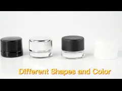 Прозрачная стеклянная банка 5 мл детская крышка Квадратная банка Концентратная банка Упаковка с детской защитой video