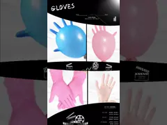 Нитриловые перчатки цена 9 дюймов Розовые одноразовые нитриловые перчатки порошок бесплатно для одноразового использования 100 штук / коробка video