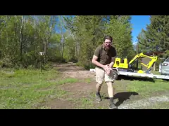 Землекоп двигая машинного оборудования земли мини большого пальца руки Bagger трейлера экскаватора лопаткоулавливателя раковины небольшого микро- небольшой video