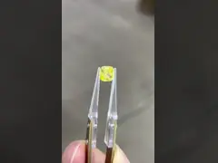 クッションの緩いダイヤモンドHPHTの実験室によって育てられた黄色いダイヤモンドは総合的なダイヤモンドを証明した