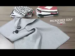 Embroidered Logo Microfiber Waffle Golf Towel Accepet OEM ODM