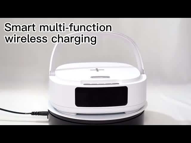 ワイヤレス充電器付きの多機能キアラームテーブルクロック 5 In 1