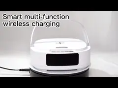 Многофункциональные настольные Qi будильники с беспроводным зарядным устройством 5 в 1 video