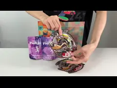 L'abitudine vede attraverso le borse d'imballaggio di Mylar per i biscotti di Gummies sta sul sacchetto
