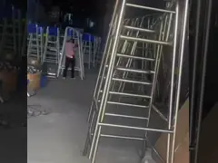 आरटीएस वॉटर पार्क 304 स्टेनलेस स्टील लाइफगार्ड चेयर स्लिवर+ब्लू अन्य वॉटर प्ले उपकरण