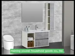 Совмещенные дюймы шкафов Bathroom шкафов 24 до 48 тщеты Bathroom с зеркалом video