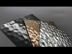 Ручной молотый лист Антикварная поверхность Окончание 304 Молот текстура Черный нержавеющий сталь Лист для художественного украшения video